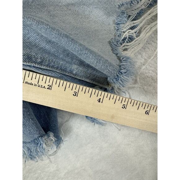 Kancan Juniors Lt Wash Distressed High Rise Cut-off Denim Shorts Cotton Sz 9 - Picture 8 of 8